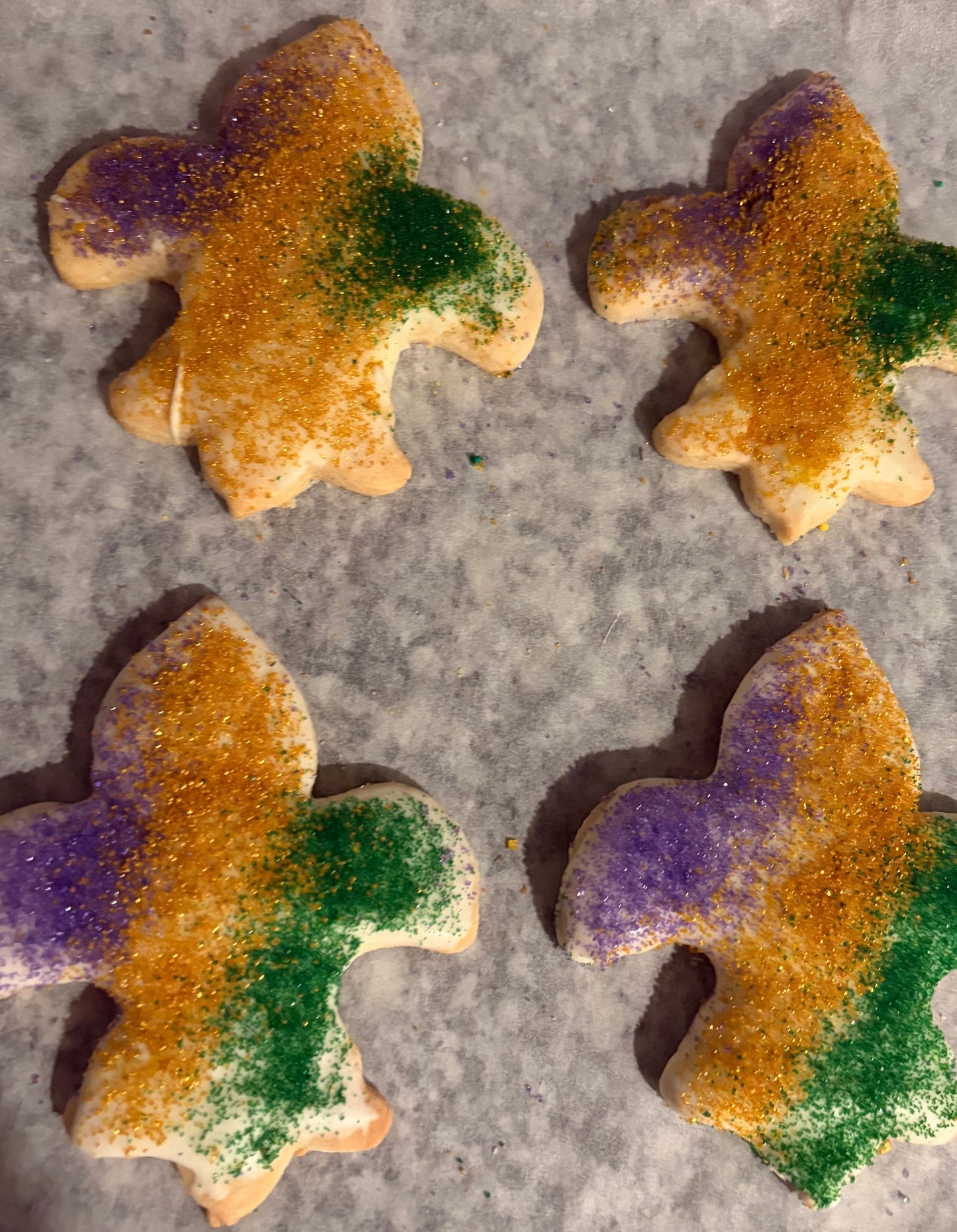 Mardi Gras Fleur de lis Cookies